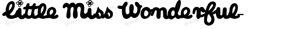 Little Miss Wonderful字体转换